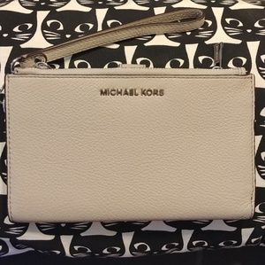 Michael Kors double zipper phone case wallet